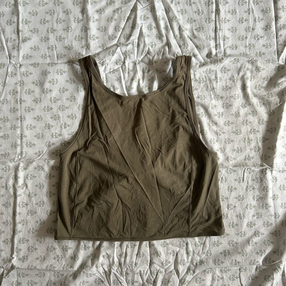 Lululemon twist-back tank, cotton feel